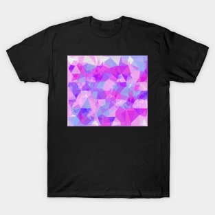 Abstract Pink Polygon Pixel Girly Design T-Shirt